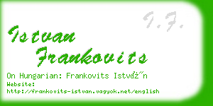 istvan frankovits business card